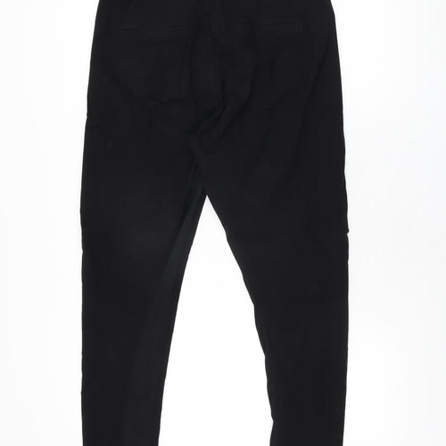 KappAhl Womens Black Viscose Trousers Size 12 L27 in Regular Zip