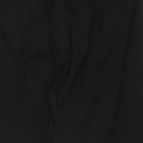 KappAhl Womens Black Viscose Trousers Size 12 L27 in Regular Zip