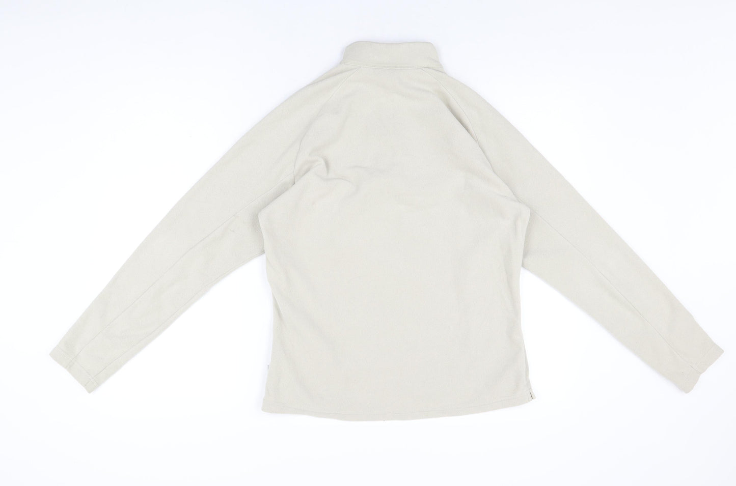 DECATHLON Womens Beige Polyester Pullover Sweatshirt Size L Zip