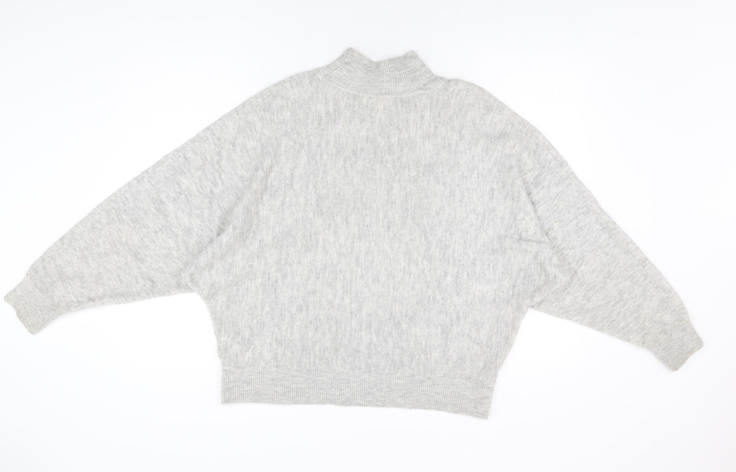 H&M Womens Grey High Neck Acrylic Pullover Jumper Size M