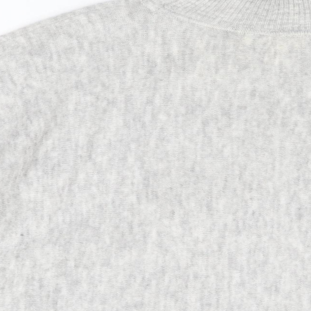 H&M Womens Grey High Neck Acrylic Pullover Jumper Size M