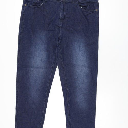 Avon Womens Blue Cotton Skinny Jeans Size 18 L28.5 in Regular Zip