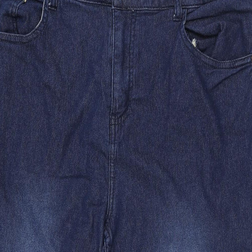 Avon Womens Blue Cotton Skinny Jeans Size 18 L28.5 in Regular Zip
