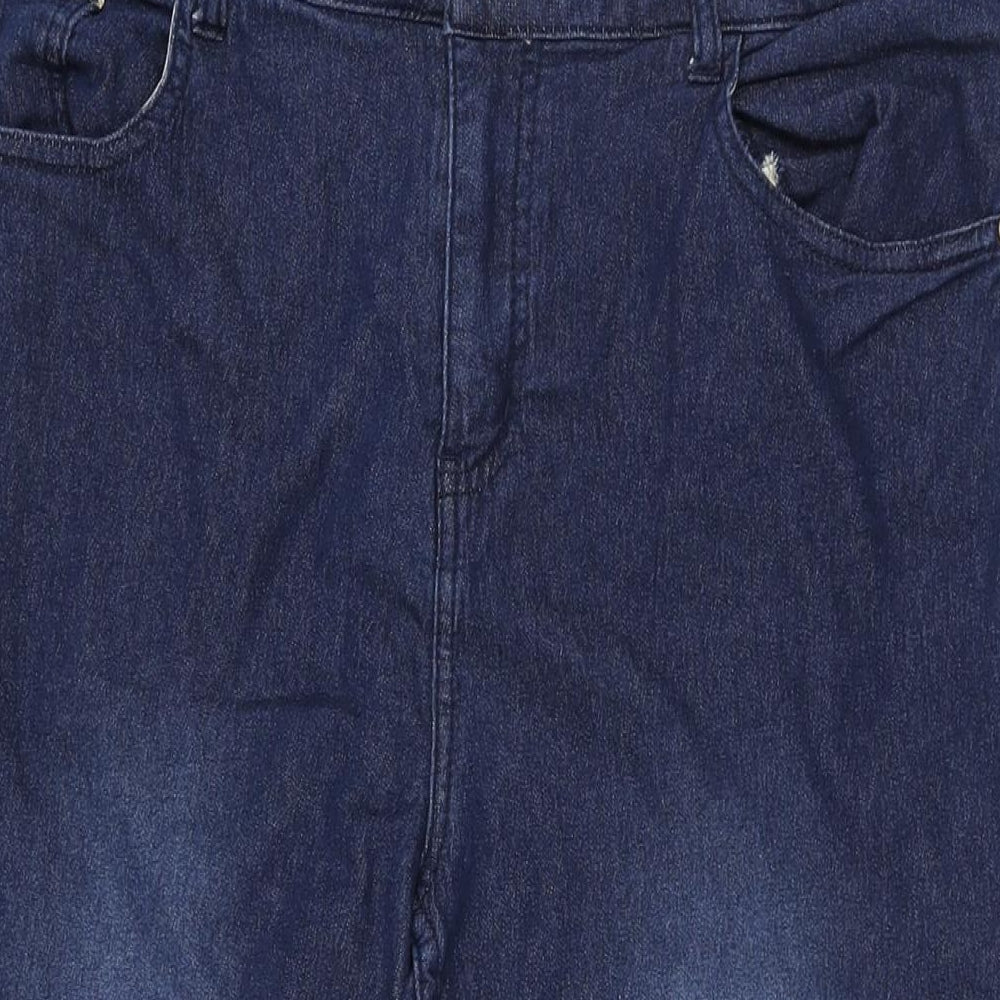 Avon Womens Blue Cotton Skinny Jeans Size 18 L28.5 in Regular Zip