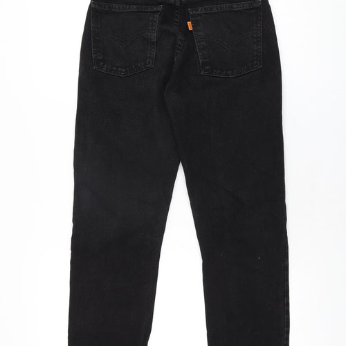 Levi's Womens Black Cotton Straight Jeans Size 27 in L30 in Regular Zip