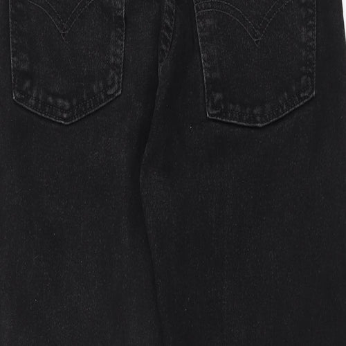 Levi's Womens Black Cotton Straight Jeans Size 27 in L30 in Regular Zip