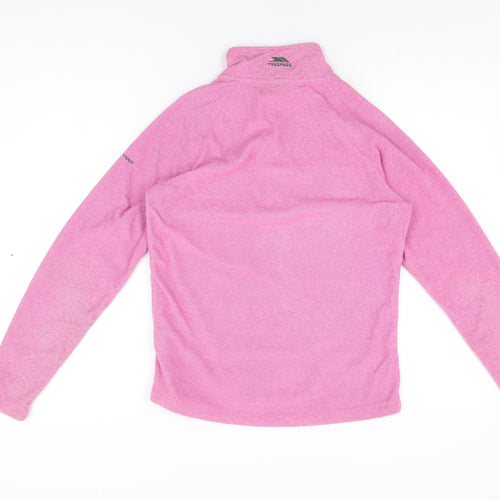 Trespass Womens Pink Polyester Pullover Sweatshirt Size S Zip