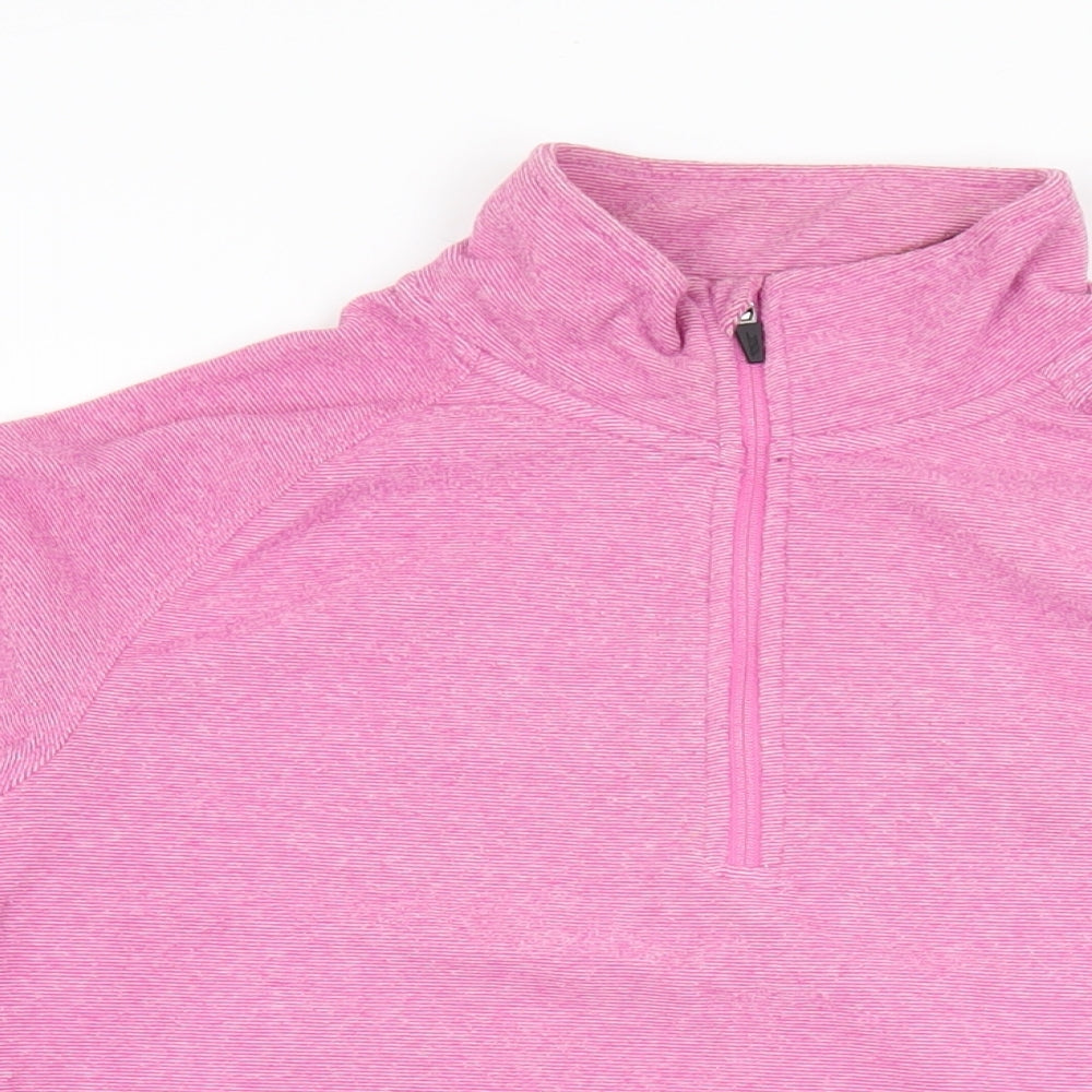 Trespass Womens Pink Polyester Pullover Sweatshirt Size S Zip