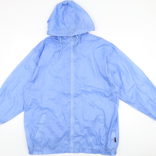 Pro Climate Womens Blue Rain Coat Coat Size L Zip