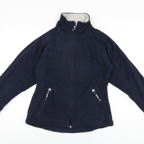 Nautical Womens Blue Polyester Full Zip Sweatshirt Size 8 Zip