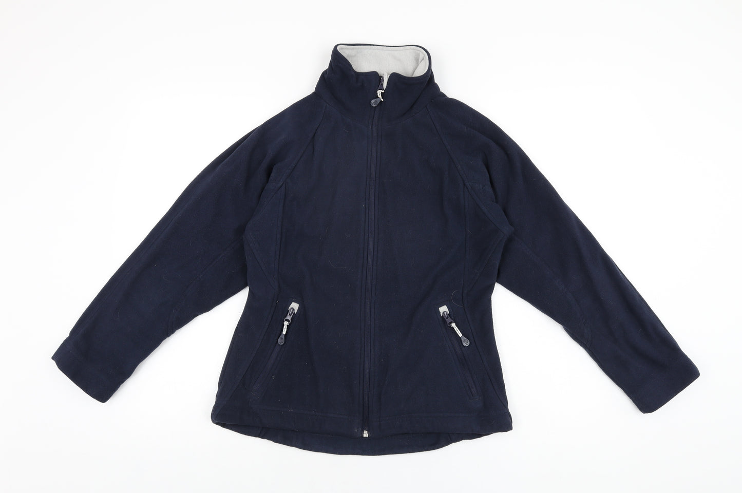 Nautical Womens Blue Polyester Full Zip Sweatshirt Size 8 Zip