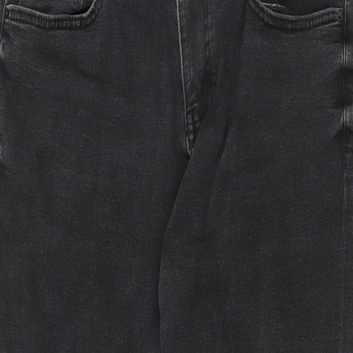 Marks and Spencer Womens Black Cotton Skinny Jeans Size 12 L28 in Regular Zip