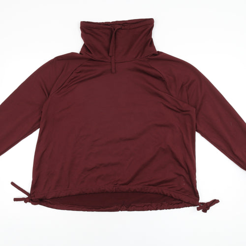 Aurique Womens Red Polyester Pullover Sweatshirt Size L Pullover