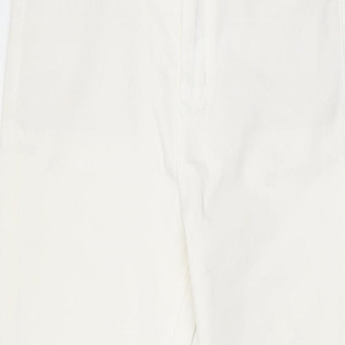 Marks and Spencer Womens White Cotton Skinny Jeans Size 12 L27 in Regular Zip