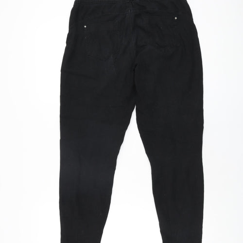 Denim Co Womens Black Cotton Jegging Leggings Size 12 L28 in