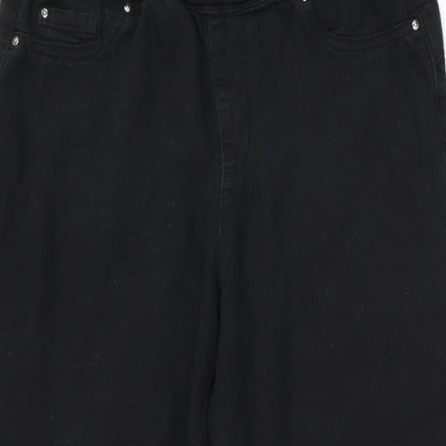 Denim Co Womens Black Cotton Jegging Leggings Size 12 L28 in