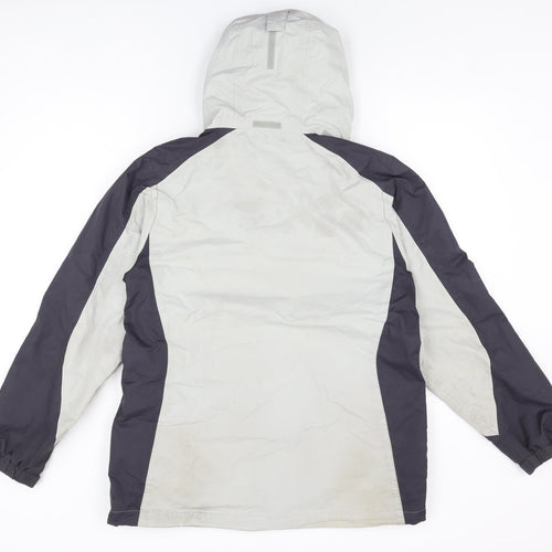 Regatta Womens Grey Rain Coat Coat Size 16 Zip