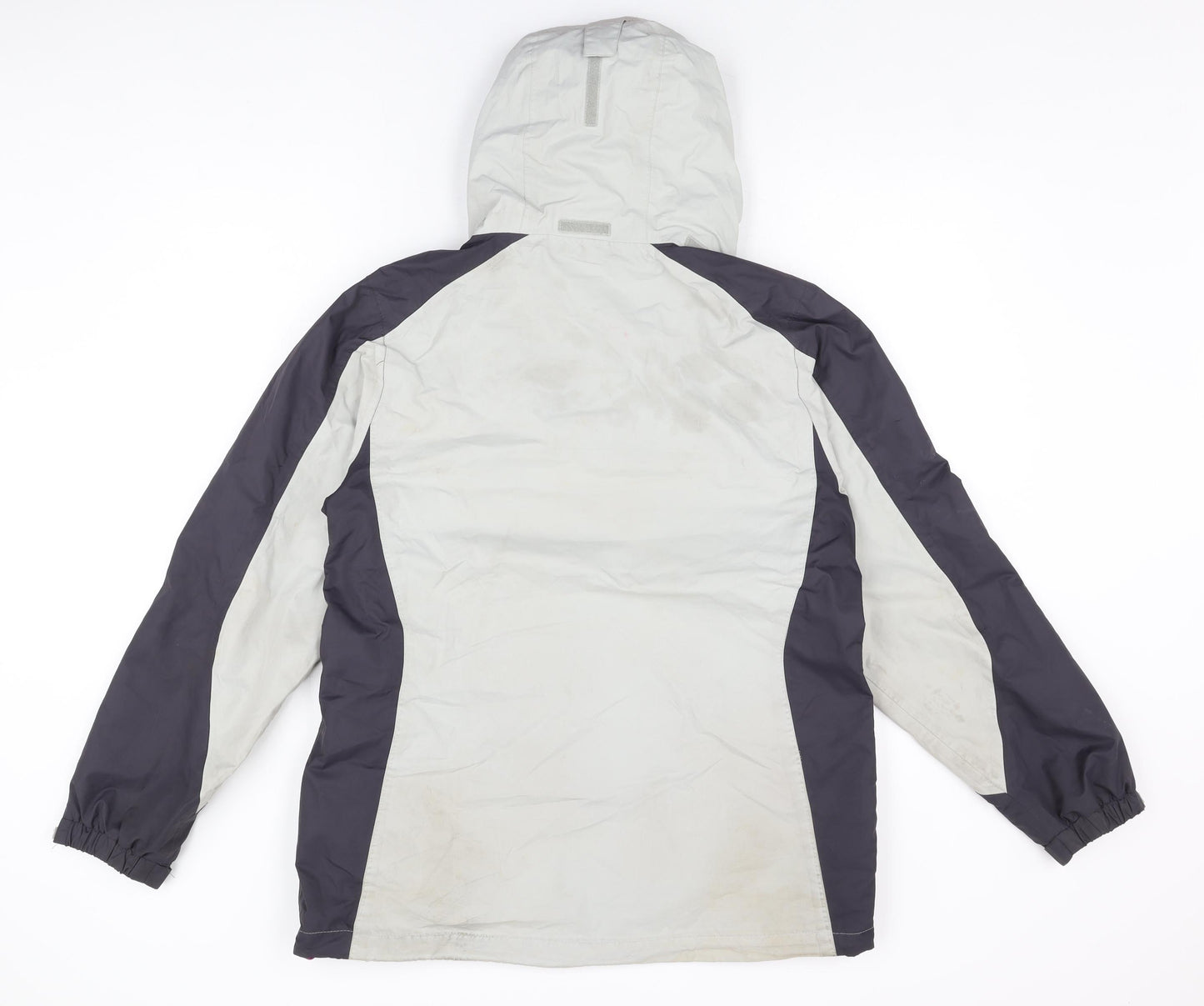 Regatta Womens Grey Rain Coat Coat Size 16 Zip