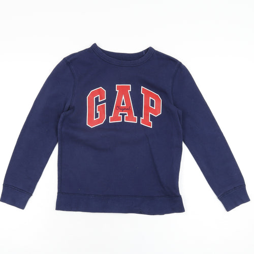 Gap Boys Blue Cotton Pullover Sweatshirt Size M Pullover