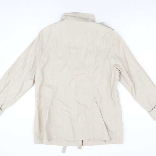 Marks and Spencer Womens Beige Jacket Coat Size 16 Zip