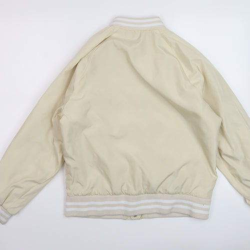 Bik Bok Womens Beige Bomber Jacket Jacket Size S Zip