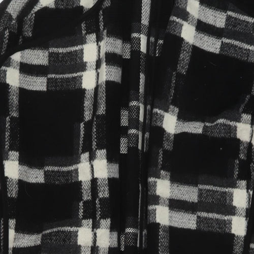 Betty Jackson Womens Black V-Neck Plaid Polyester Cardigan Jumper Size 18