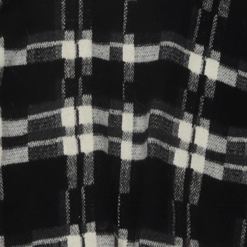 Betty Jackson Womens Black V-Neck Plaid Polyester Cardigan Jumper Size 18