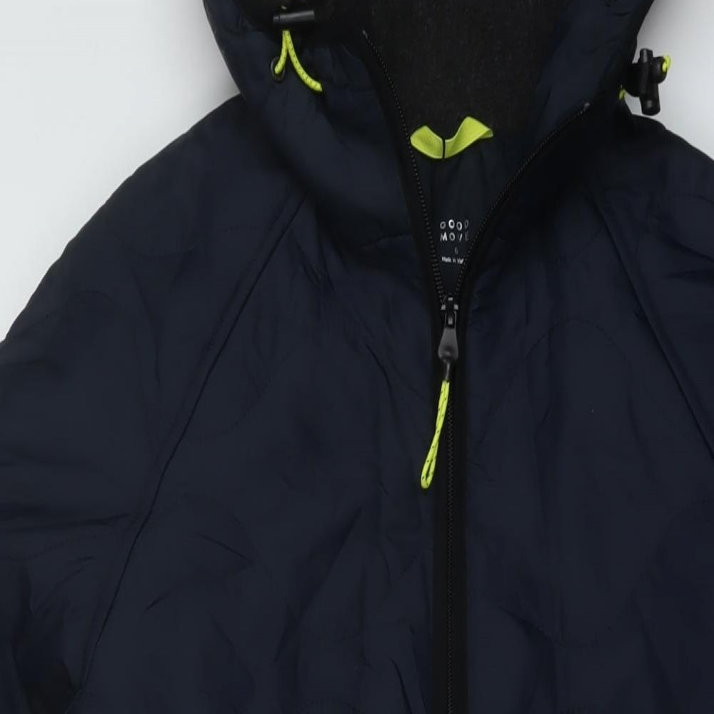 GOODMOVE Womens Blue Jacket Size L Zip