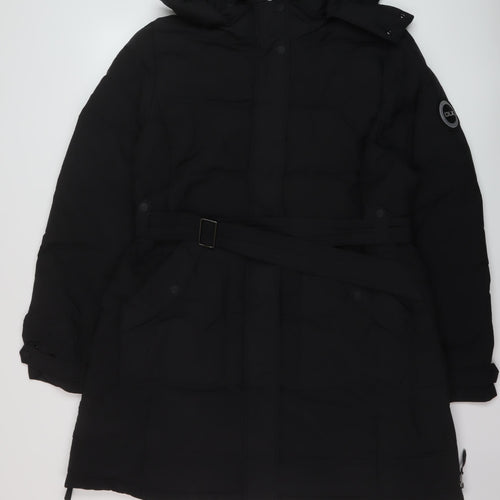 DLX Womens Black Parka Jacket Size 18 Zip
