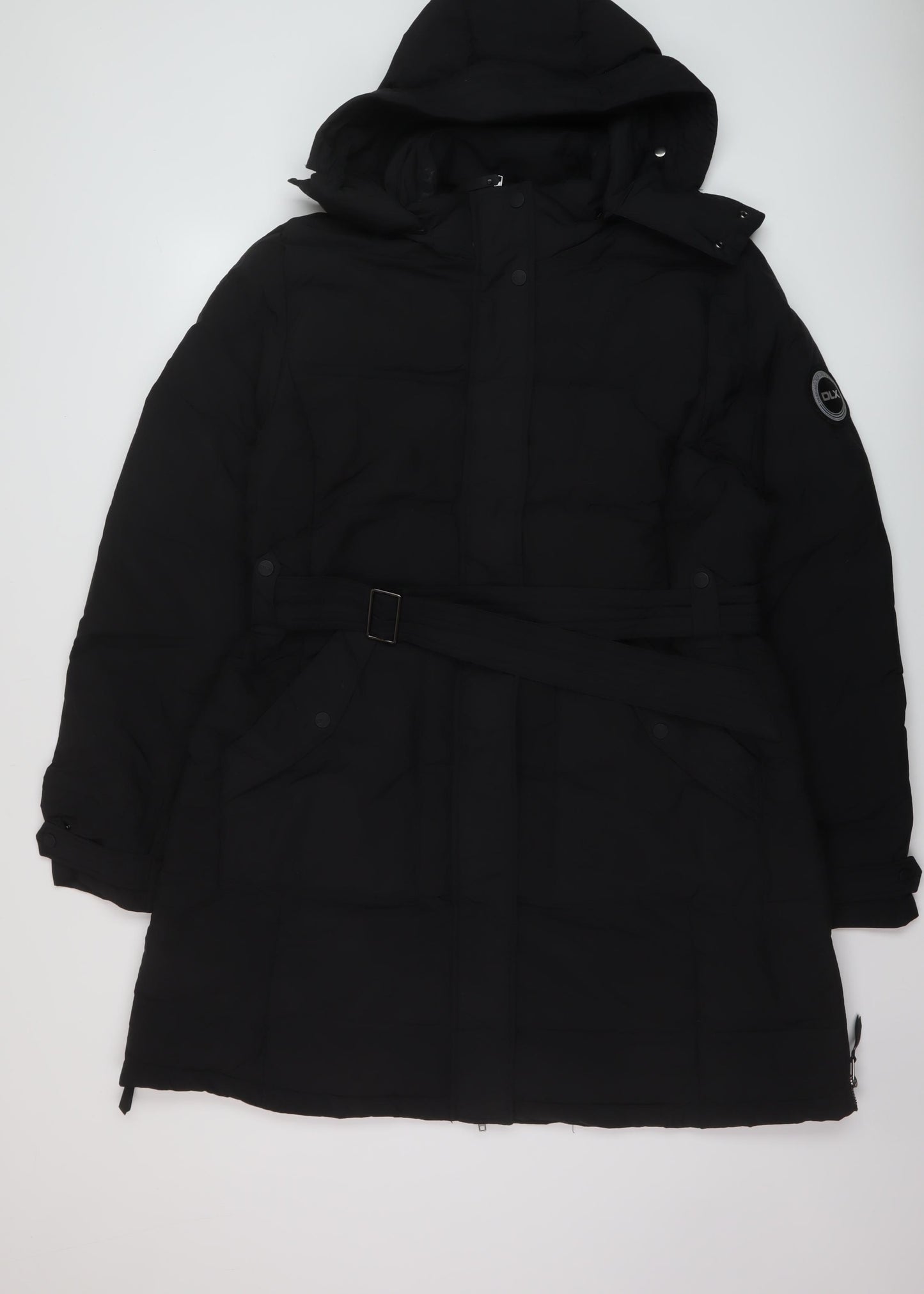 DLX Womens Black Parka Jacket Size 18 Zip