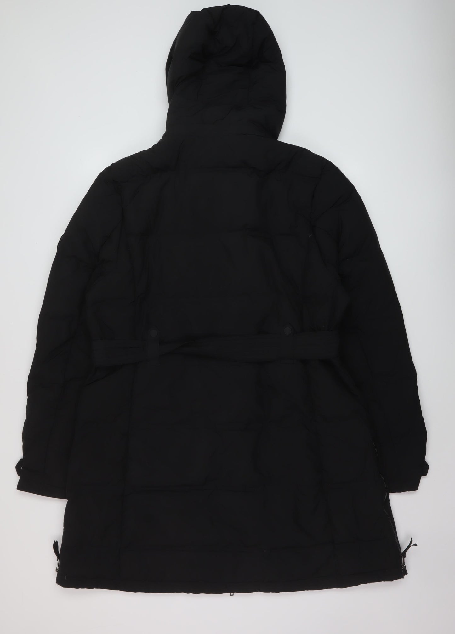 DLX Womens Black Parka Jacket Size 18 Zip