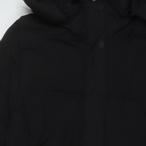 DLX Womens Black Parka Jacket Size 18 Zip