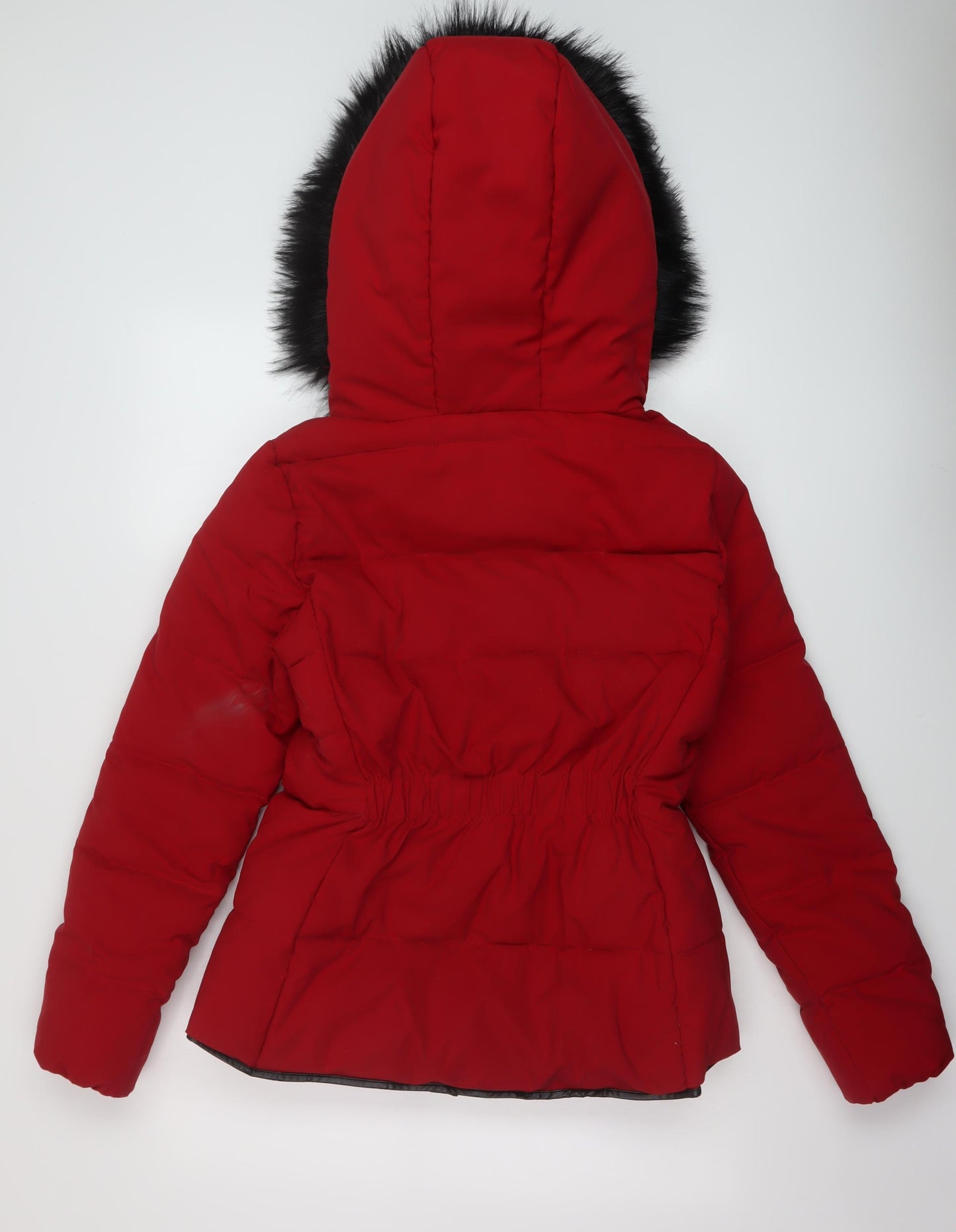 Quiz Womens Red Parka Jacket Size 12 Zip