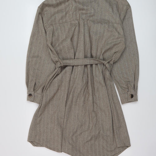 Stella Morgan Womens Beige Pea Coat Coat Size 12 Button