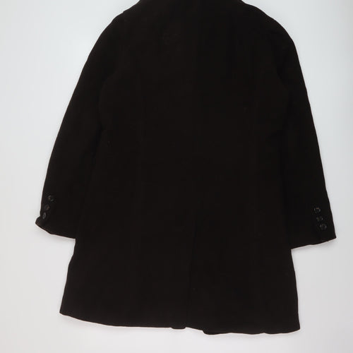 Blue motion Womens Brown Overcoat Coat Size 14 Button
