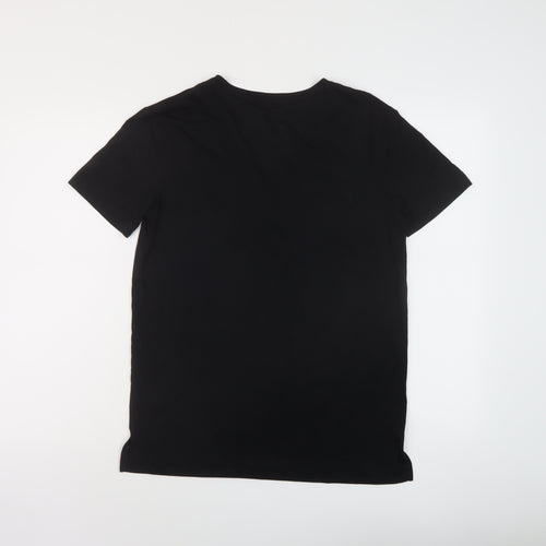 Marks and Spencer Womens Beige Polyester Basic T-Shirt Size 6 V-Neck