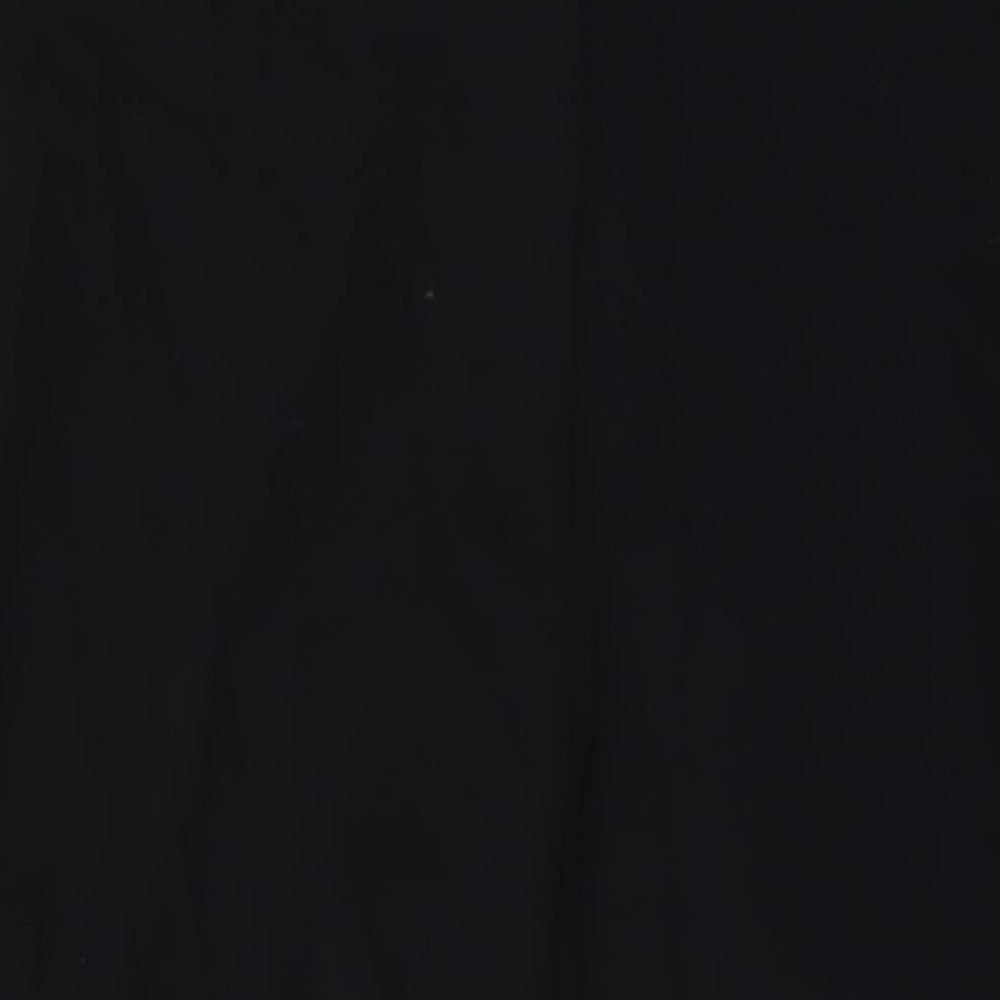Marks and Spencer Womens Black Polyester Trousers Size 22 L28 in Regular Hook & Eye