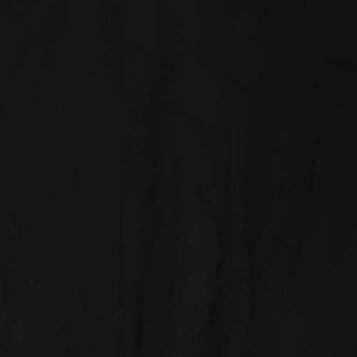 Marks and Spencer Womens Black Polyester Trousers Size 22 L28 in Regular Hook & Eye