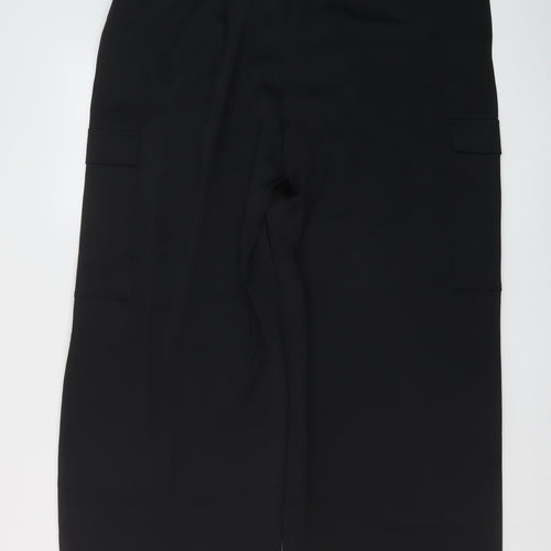 Marks and Spencer Womens Black Polyester Trousers Size 20 L29 in Regular Hook & Eye