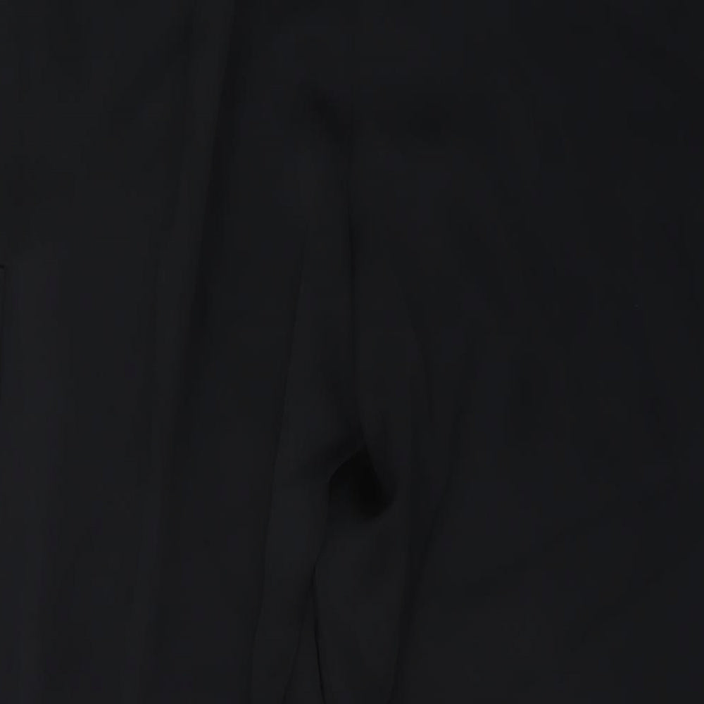 Marks and Spencer Womens Black Polyester Trousers Size 20 L29 in Regular Hook & Eye