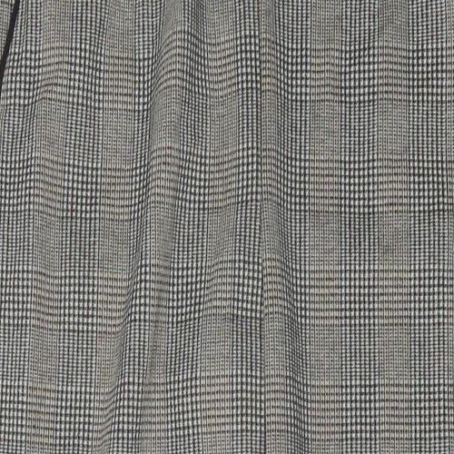 Marks and Spencer Womens Beige Plaid Polyester Trousers Size 20 L28 in Regular Drawstring