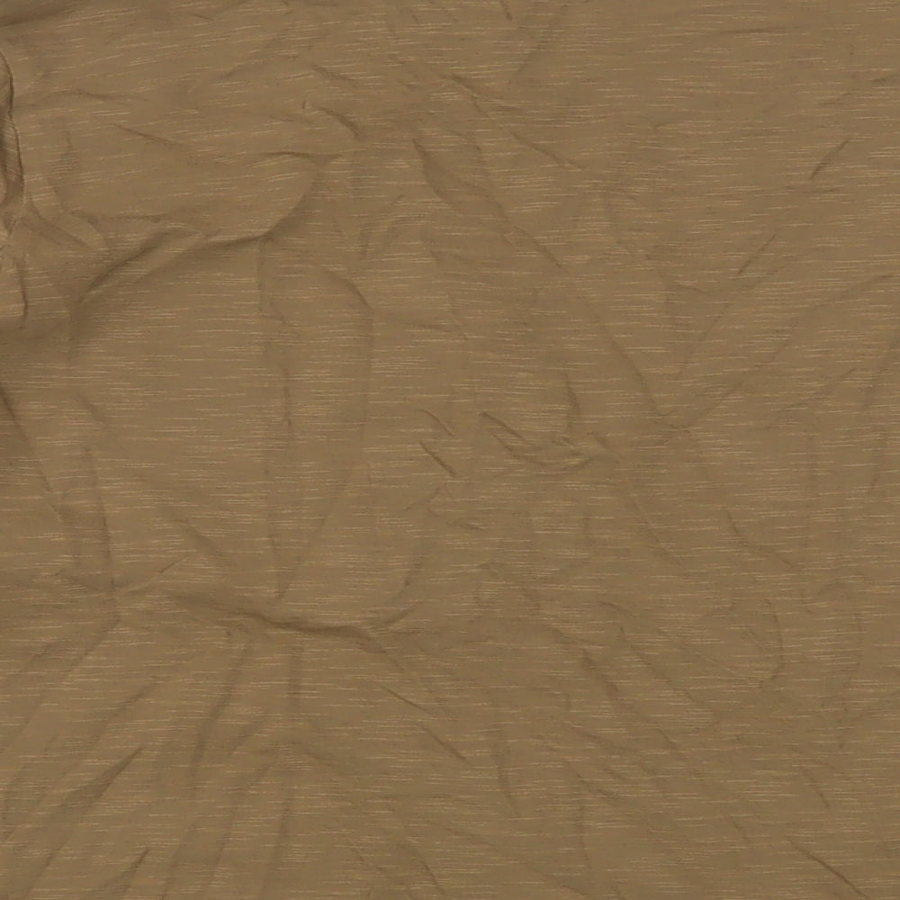 Marks and Spencer Womens Brown Cotton Basic T-Shirt Size 22 Round Neck