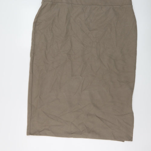 Marks and Spencer Womens Beige Polyester A-Line Skirt Size 20