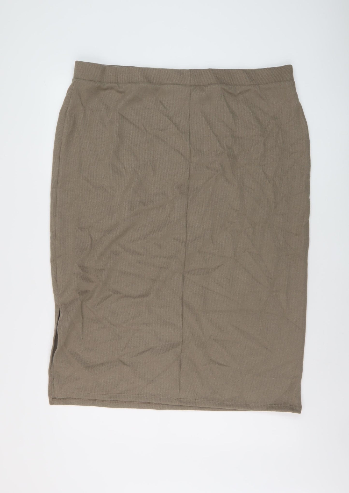Marks and Spencer Womens Beige Polyester A-Line Skirt Size 20