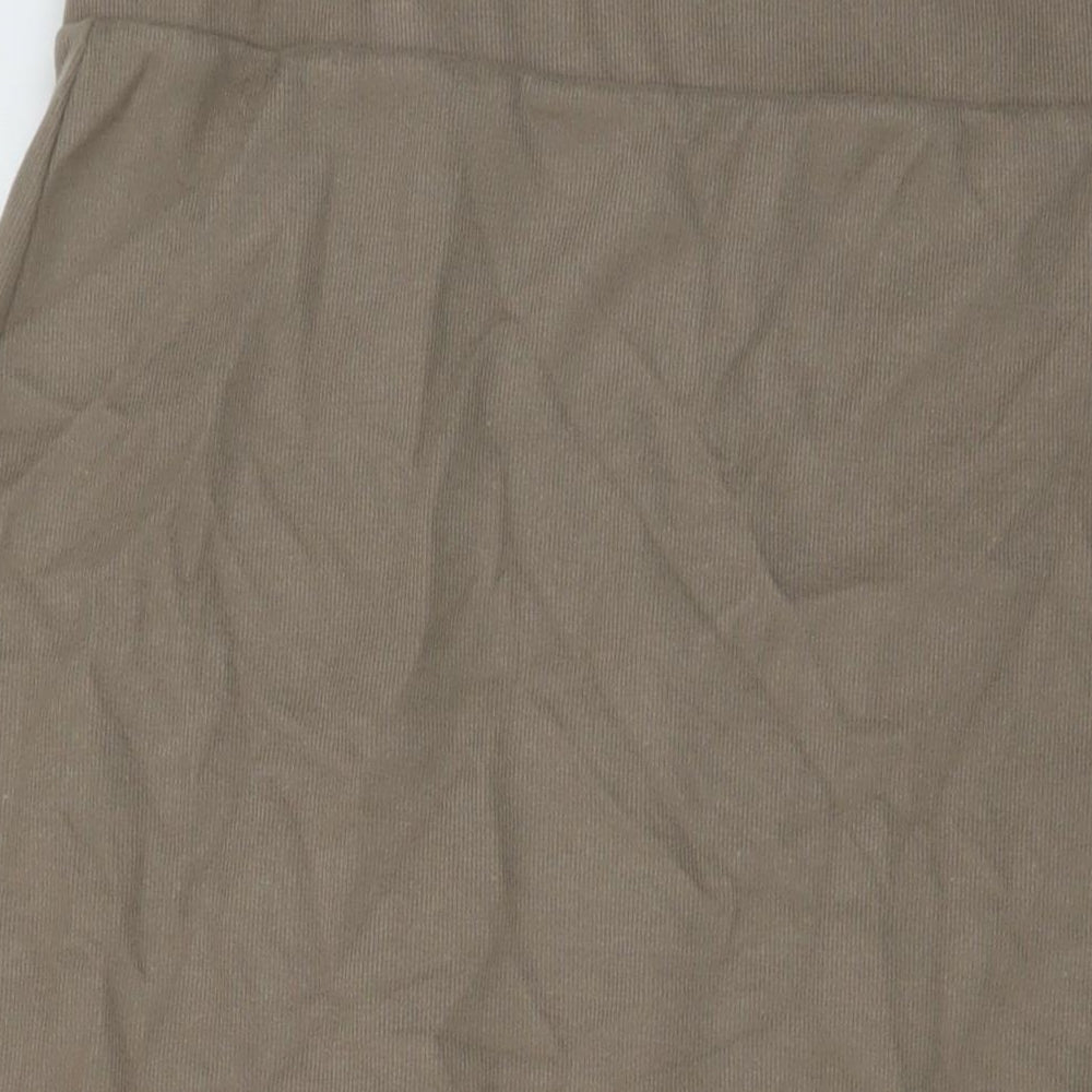 Marks and Spencer Womens Beige Polyester A-Line Skirt Size 20