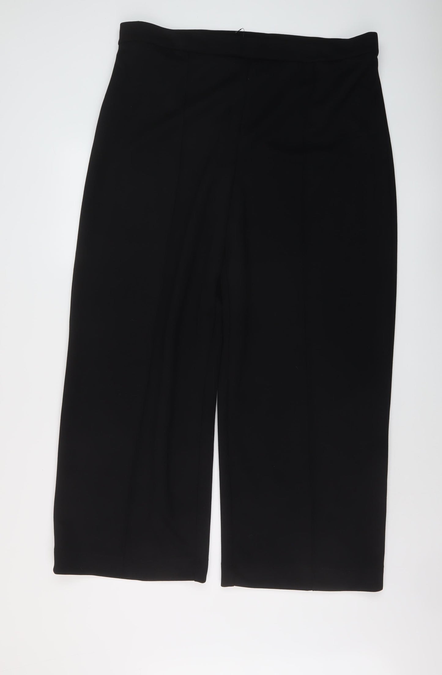 Marks and Spencer Womens Black Polyester Trousers Size 20 L28 in Regular