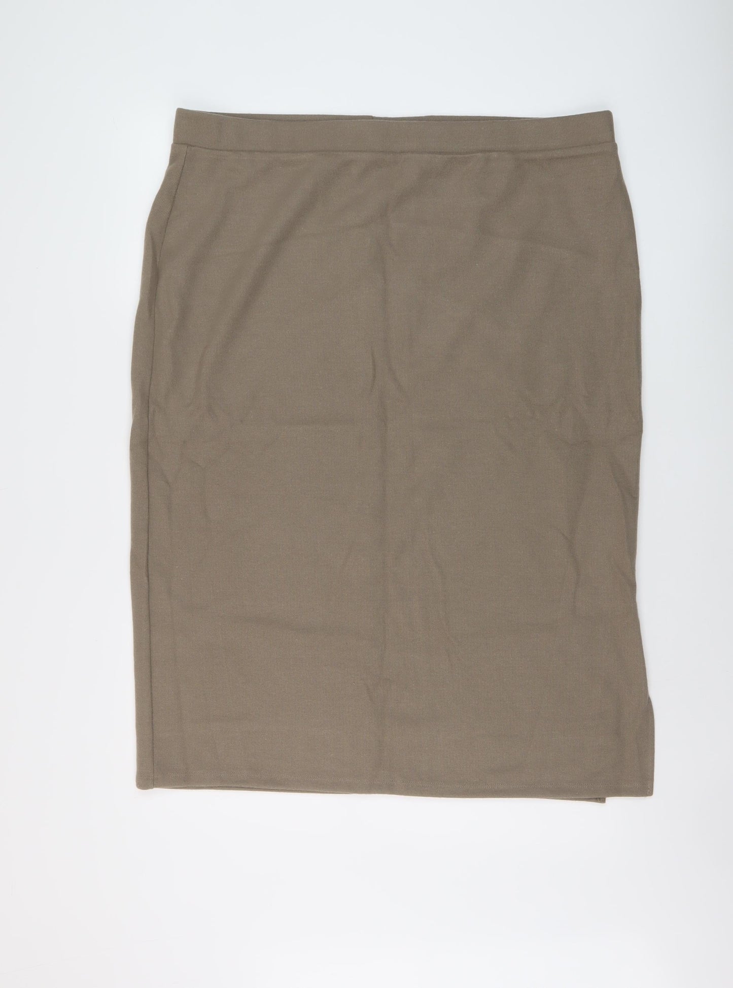 Marks and Spencer Womens Beige Polyester A-Line Skirt Size 20