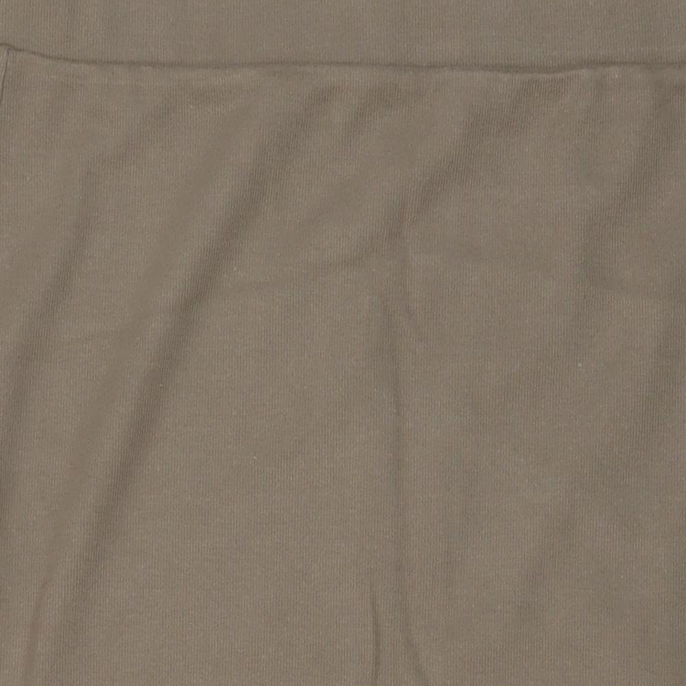Marks and Spencer Womens Beige Polyester A-Line Skirt Size 20