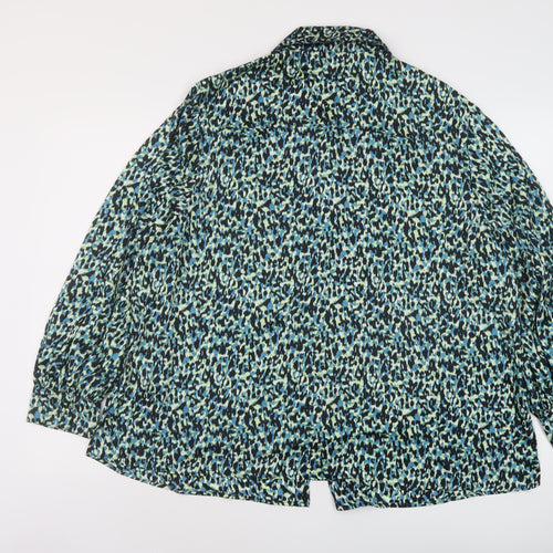 Autograph Womens Multicoloured Animal Print Polyester Basic Blouse Size 22 Collared