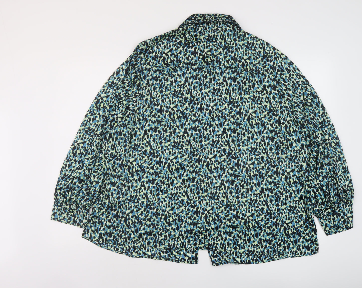 Autograph Womens Multicoloured Animal Print Polyester Basic Blouse Size 22 Collared